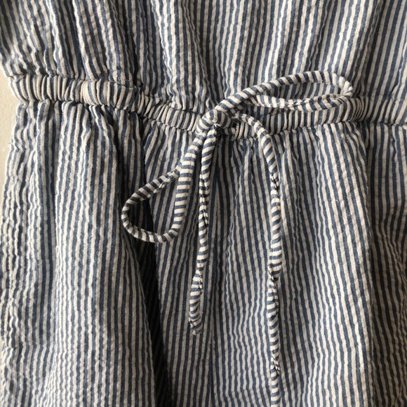Urban Outfitters Striped Blue Embroidered Romper - Picture 4 of 9